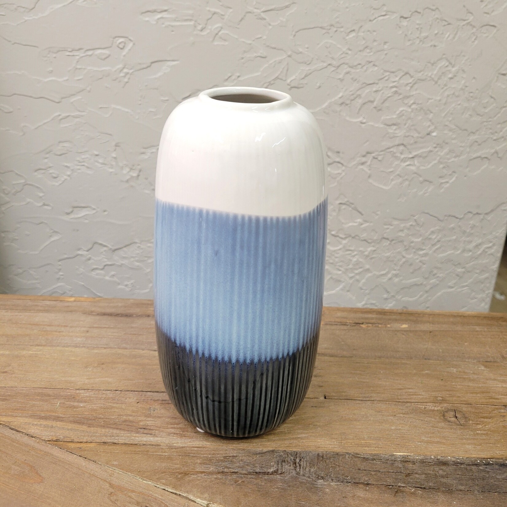 Blue Reactive Glaze Vase
