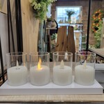 2x3" Votive Candles w/ Charger - Cream