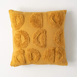 Gold Tufted Half Moon Pillow, 18"