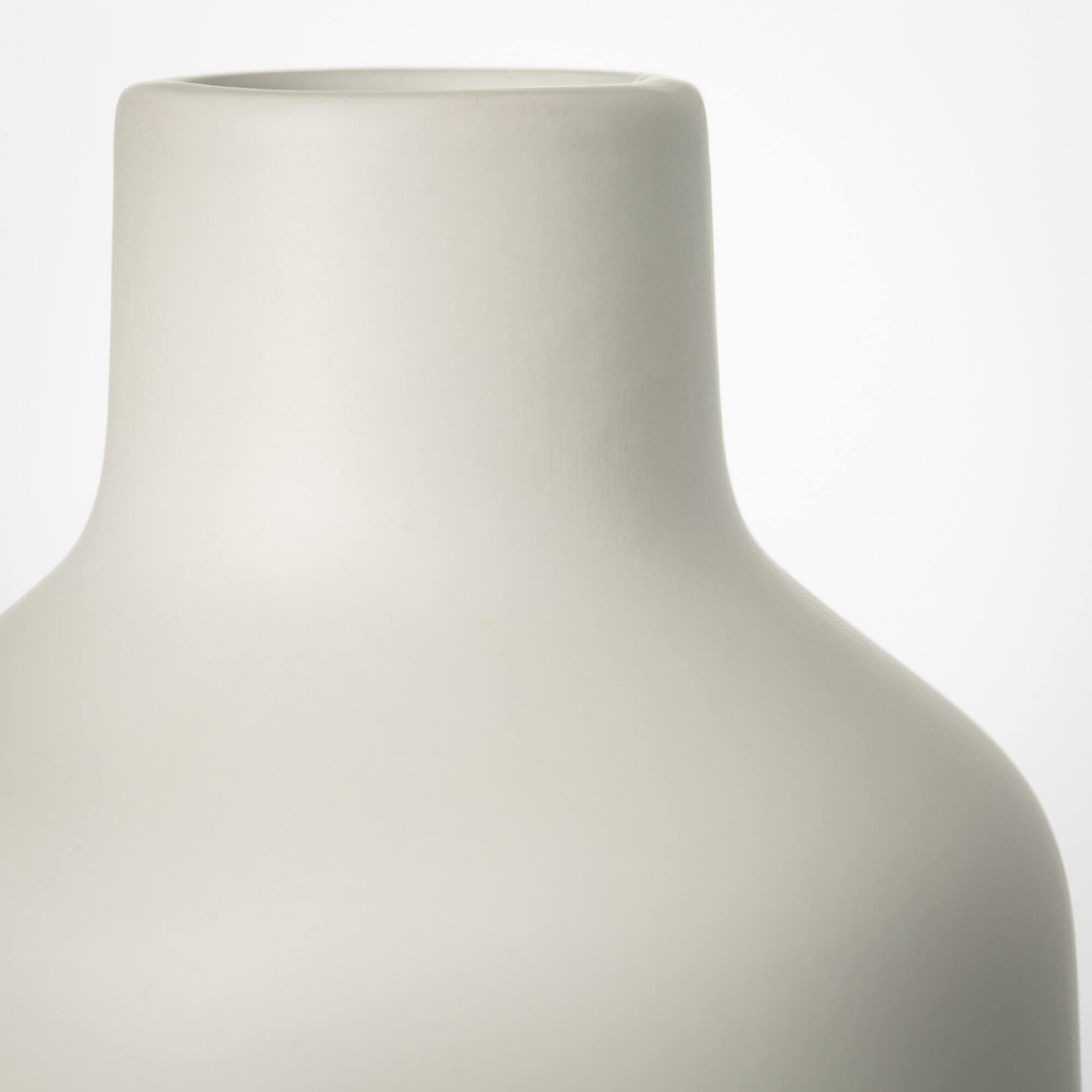 Matte White Bottle Vase, 11"