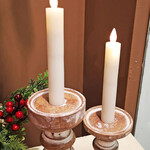 7" Moving Flame Taper Candle, Set of 2