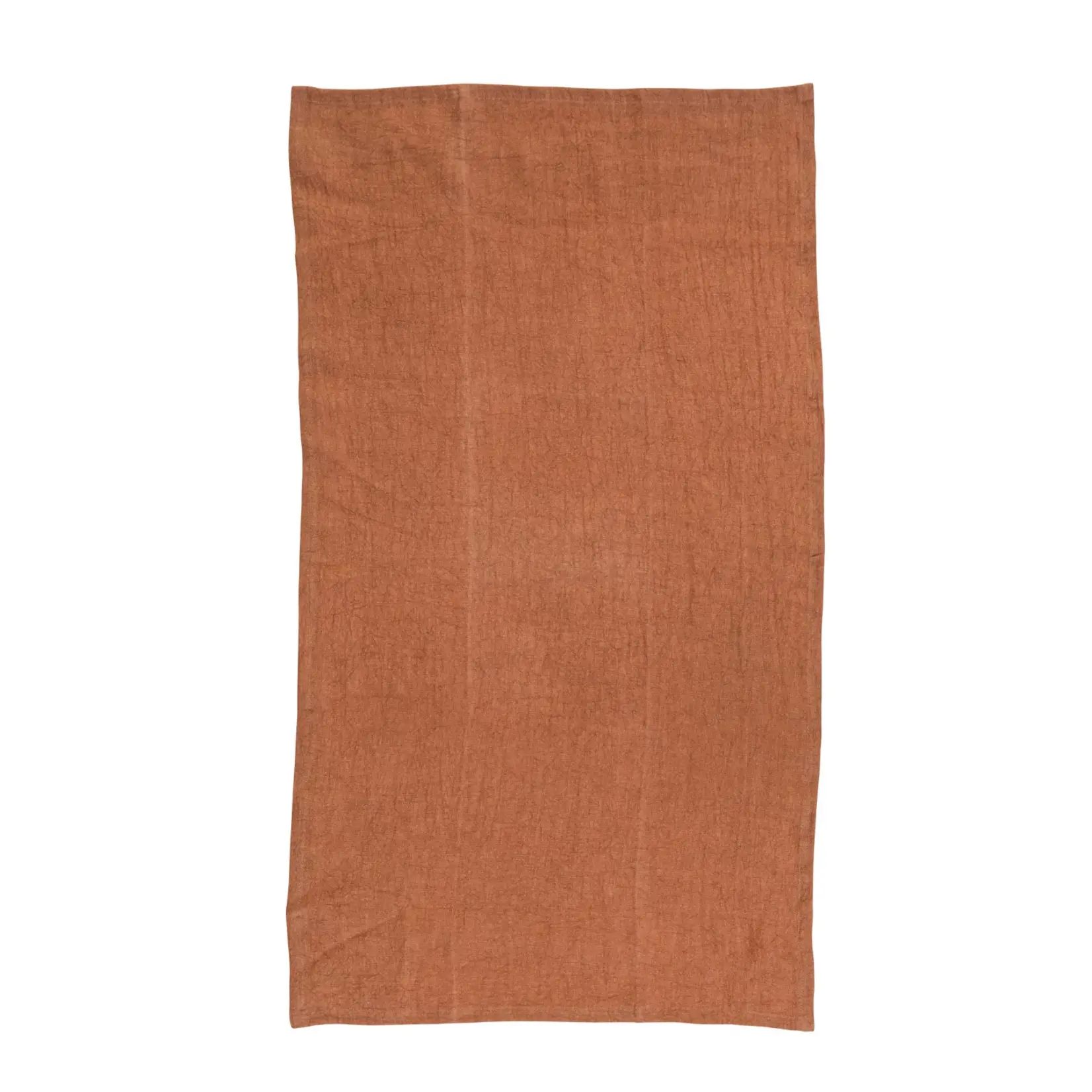 Stonewashed Linen Tea Towel Terra Cotta, 28" x 18"