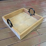 Wood Tray w/ Ring Handles