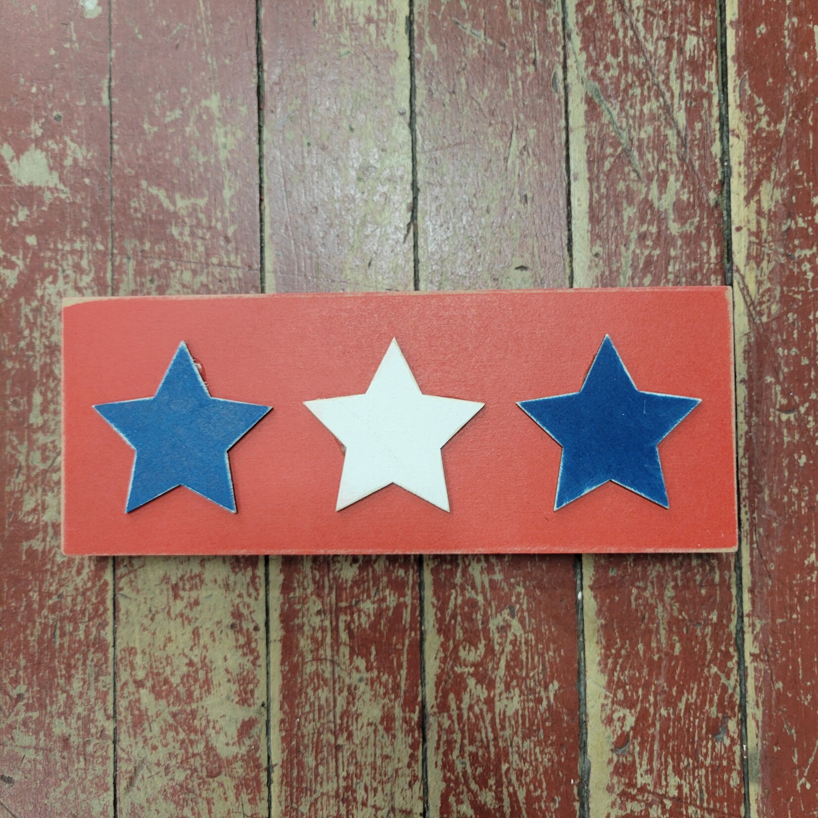 4th of July 2024 Patriotic USA Sign & Block, Set of 2