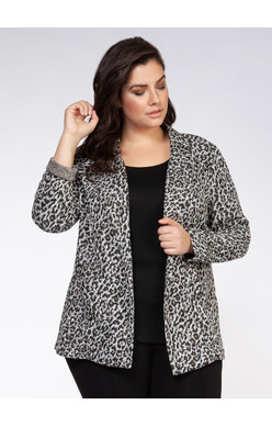 dex leopard cardigan