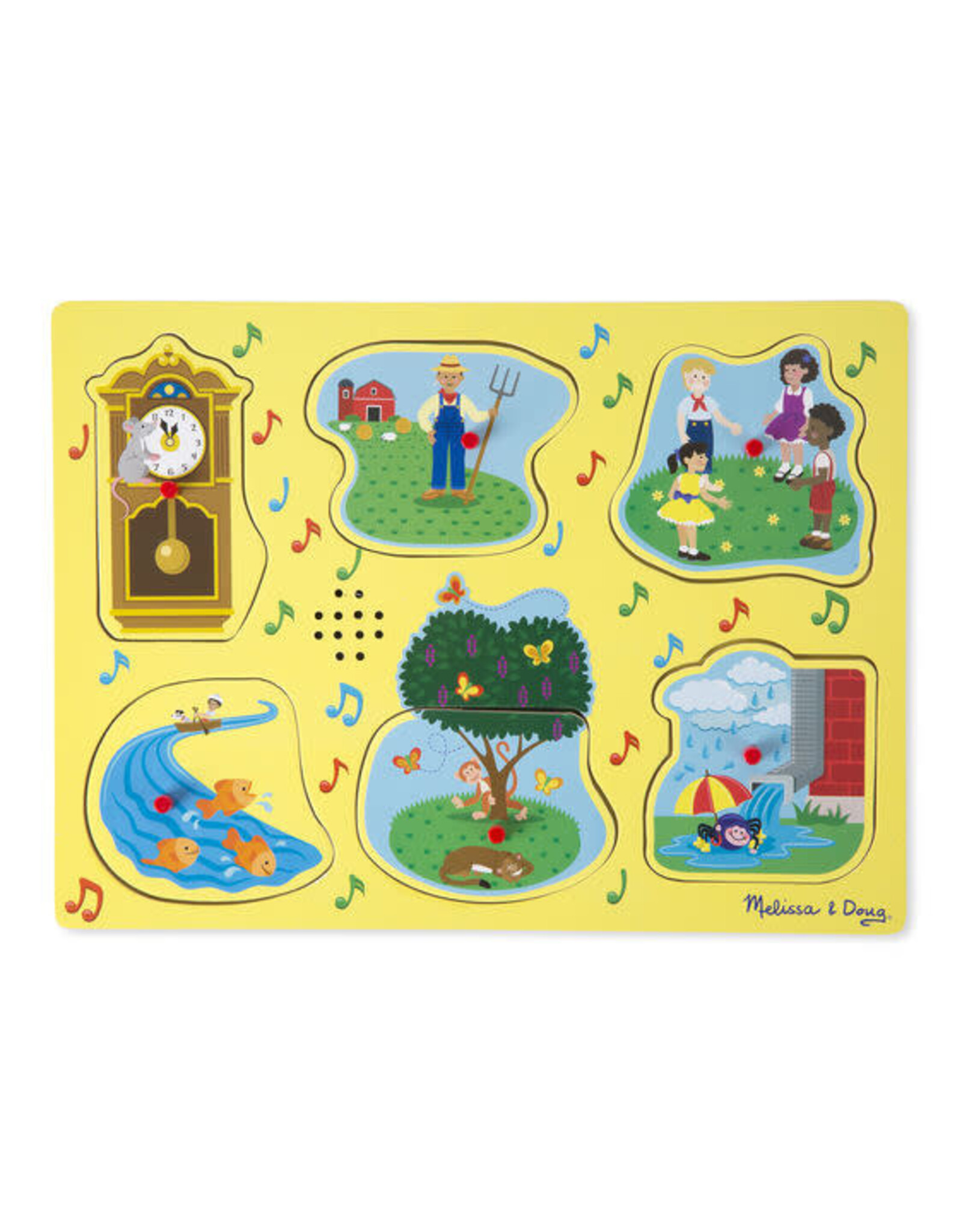 Melissa & Doug Sing-Along Nursery Rhymes Song Puzzle Yellow