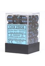 Chessex Blue Stars Speckled 12mm d6 dice set