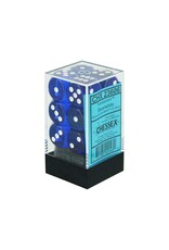 Chessex Blue/white Translucent 16mm D6 dice set