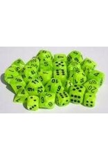 Chessex D6 12mm Vortex Bright Green with Black