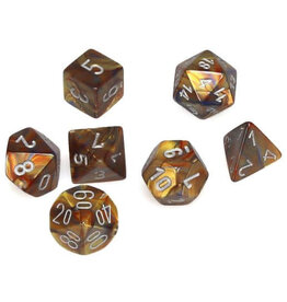 Chessex Lustrous Gold/silver Poly 7 dice set