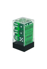 Chessex Green/white Translucent 16mm D6 dice set