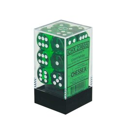 Chessex Green/white Translucent 16mm D6 dice set