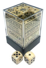 Chessex Ivory w/black Marble 12mm d6 dice set