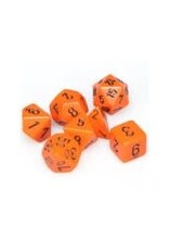 Chessex Orange w/black Opaque Poly 7 dice set