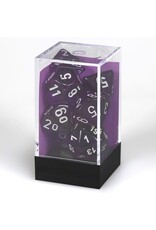 Chessex Purple w/white Translucent Poly 7 dice set