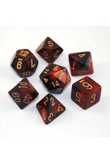 Chessex Purple-Red/gold Gemini Poly 7 dice set