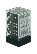 Chessex Smoke w/white Translucent 16mm d6 dice set