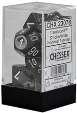 Chessex Smoke/ white Translucent Poly 7 dice set