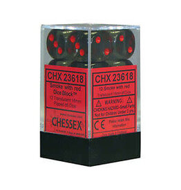 Chessex Smoke/red Translucent 16mm D6 dice set