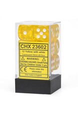 Chessex Yellow/white Translucent 16mm D6 dice set