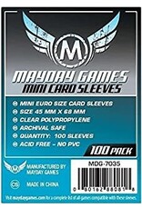 Mayday Games Card Sleeves: Mayday 100ct Mini Euro 45 x 68mm Mayday Games Card Sleeves: Mayday 100ct Mini Euro 45 x 68mm