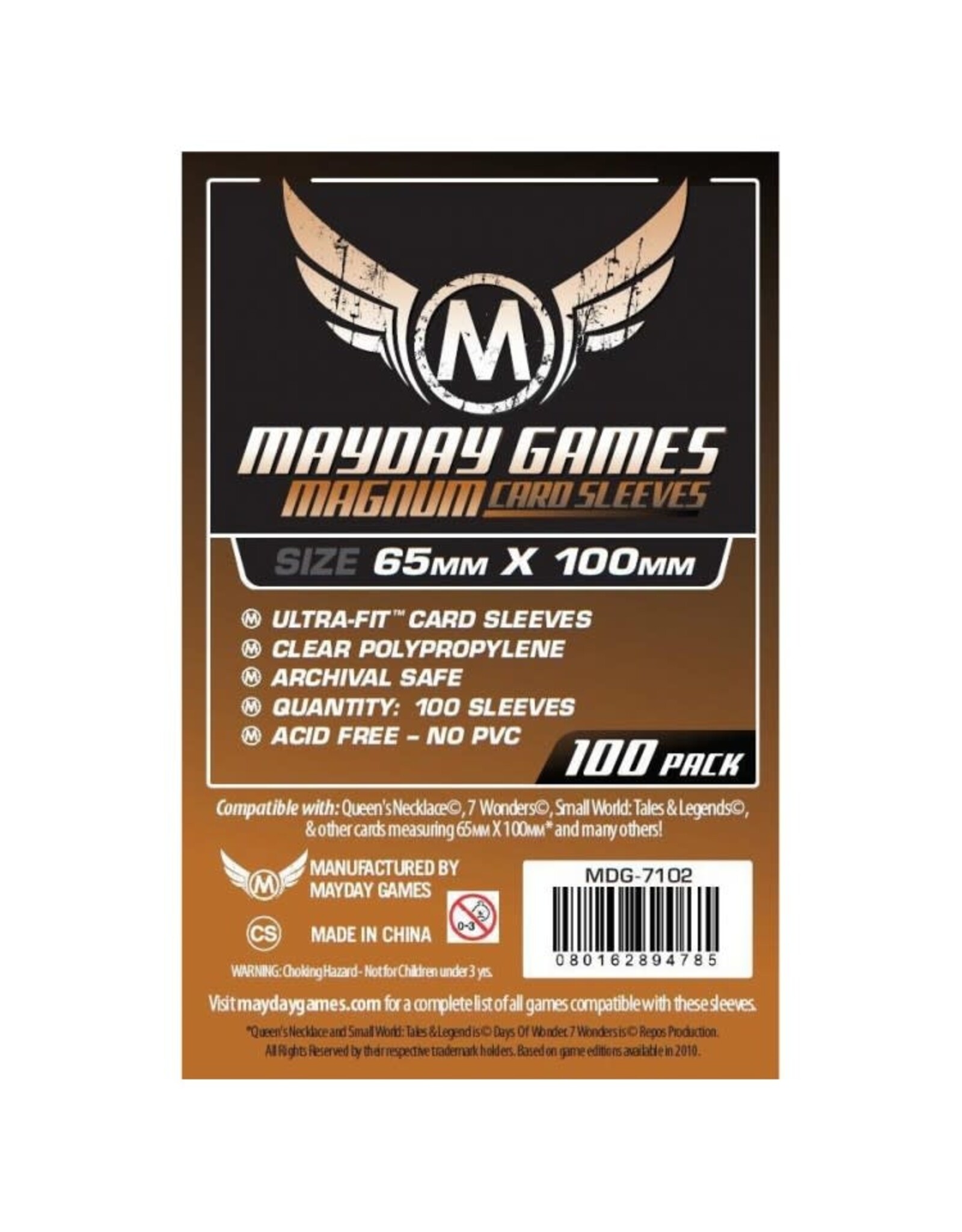 Mayday Games Mayday 100ct sleeve 65 x 100mm