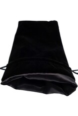 Metallic Dice Games Dice Bag: Large Velvet/Satin Black/Black 6x8 Metallic Dice Games Dice Bag: Large Velvet/Satin Black/Black 6x8