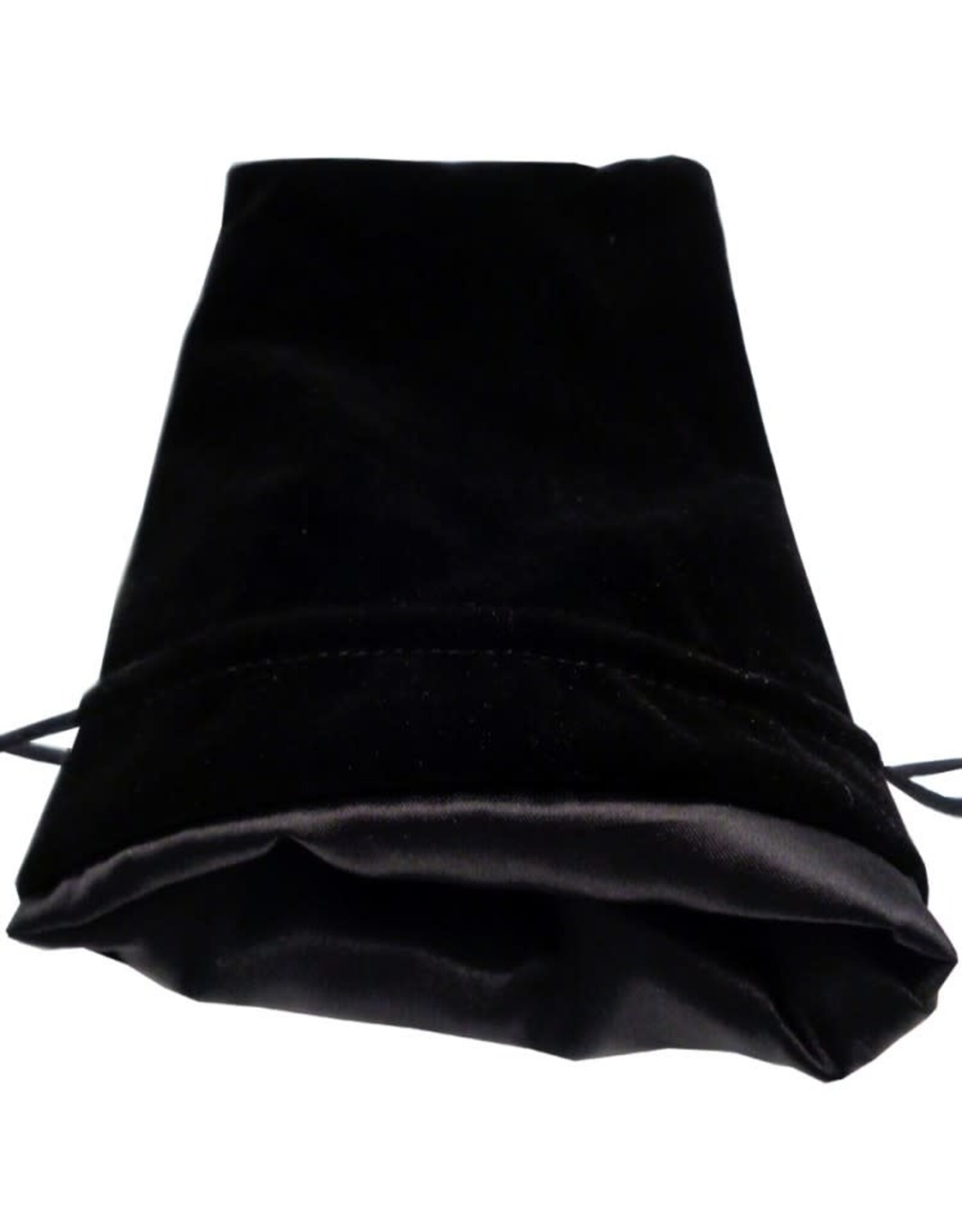 Metallic Dice Games Dice Bag: Large Velvet/Satin Black/Black 6x8