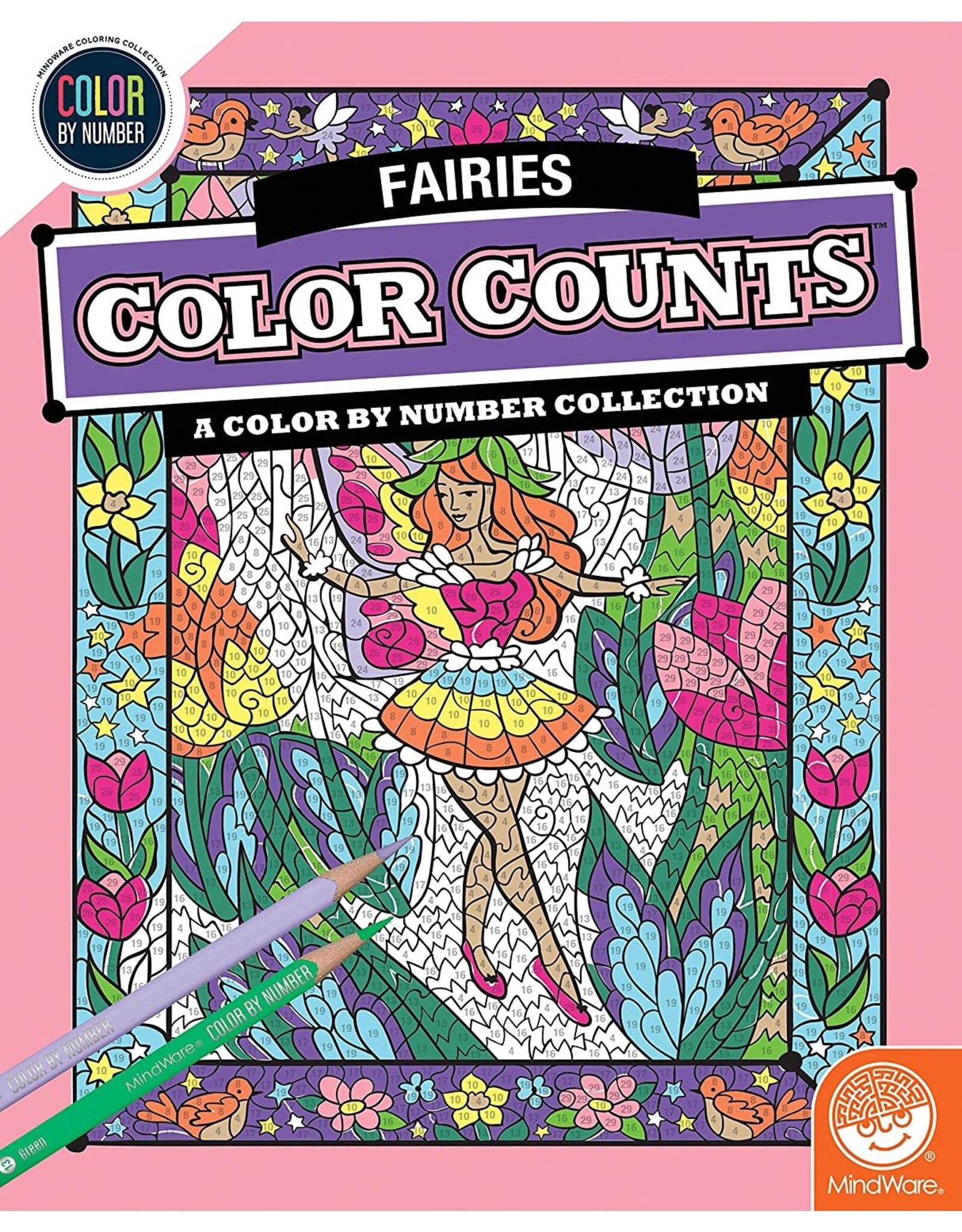 Mindware Color By Number Color Counts: Fairies