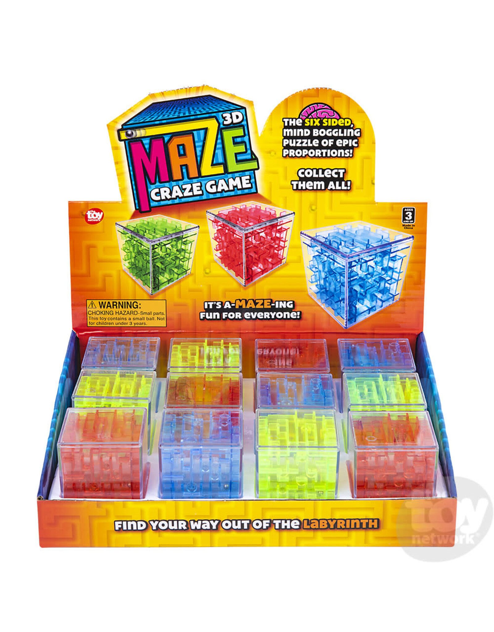 The Toy Network 2" Maze Puzzle Cube Game