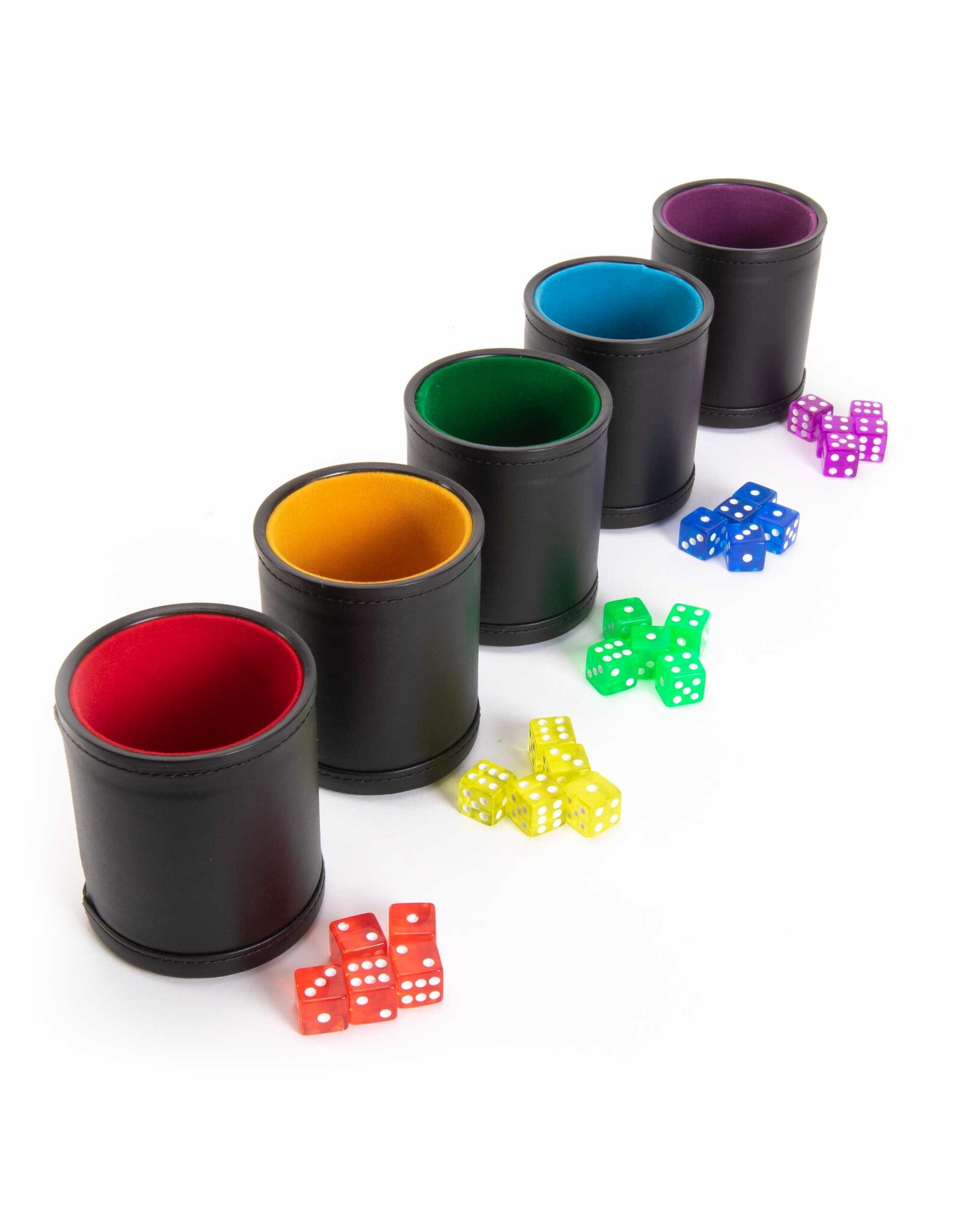 Brybelly Professional Dice Cups Game Night Pack, Assorted Colors 5-pk