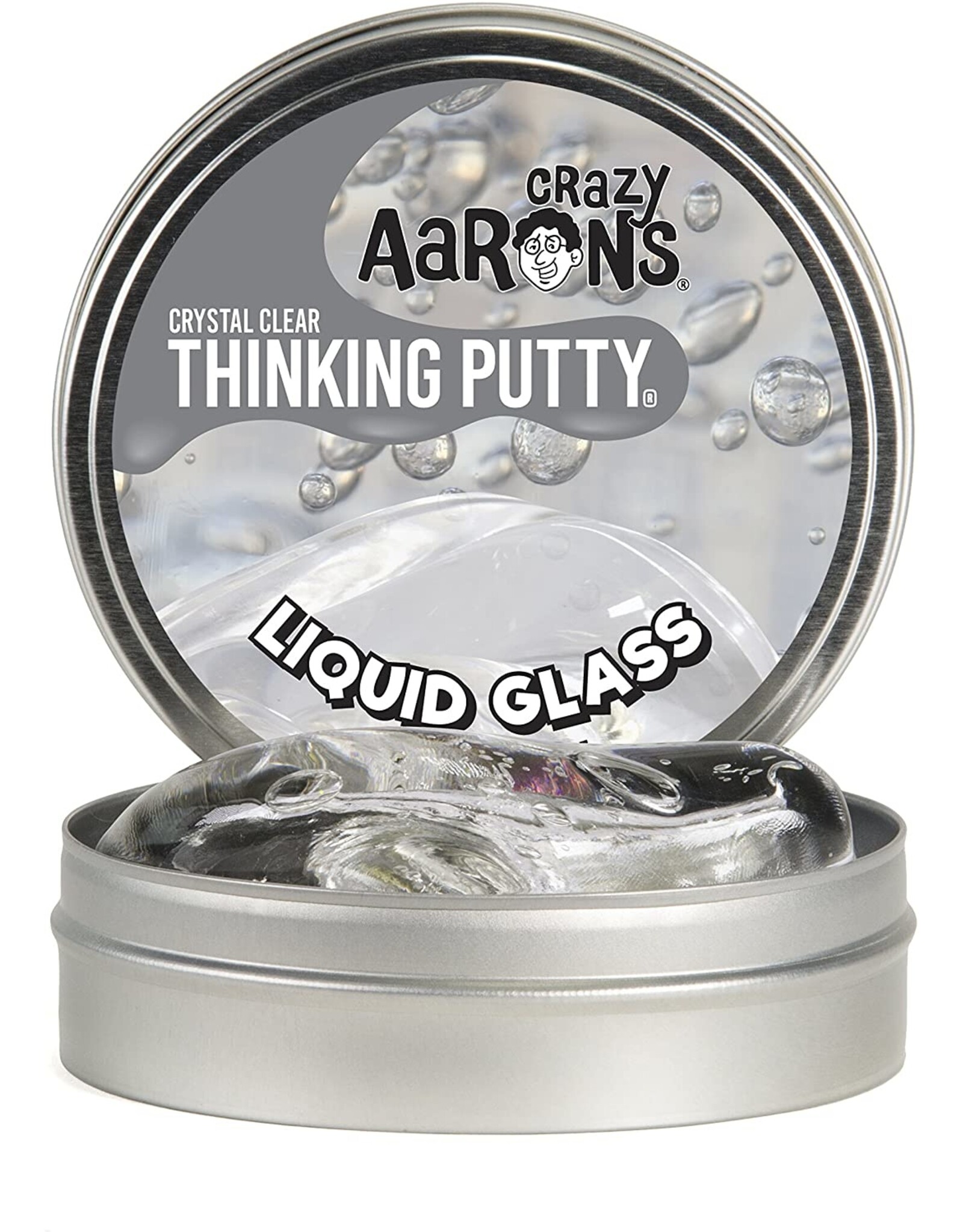 Liquid Glass Crystal Clear Thinking Putty 4" Tin