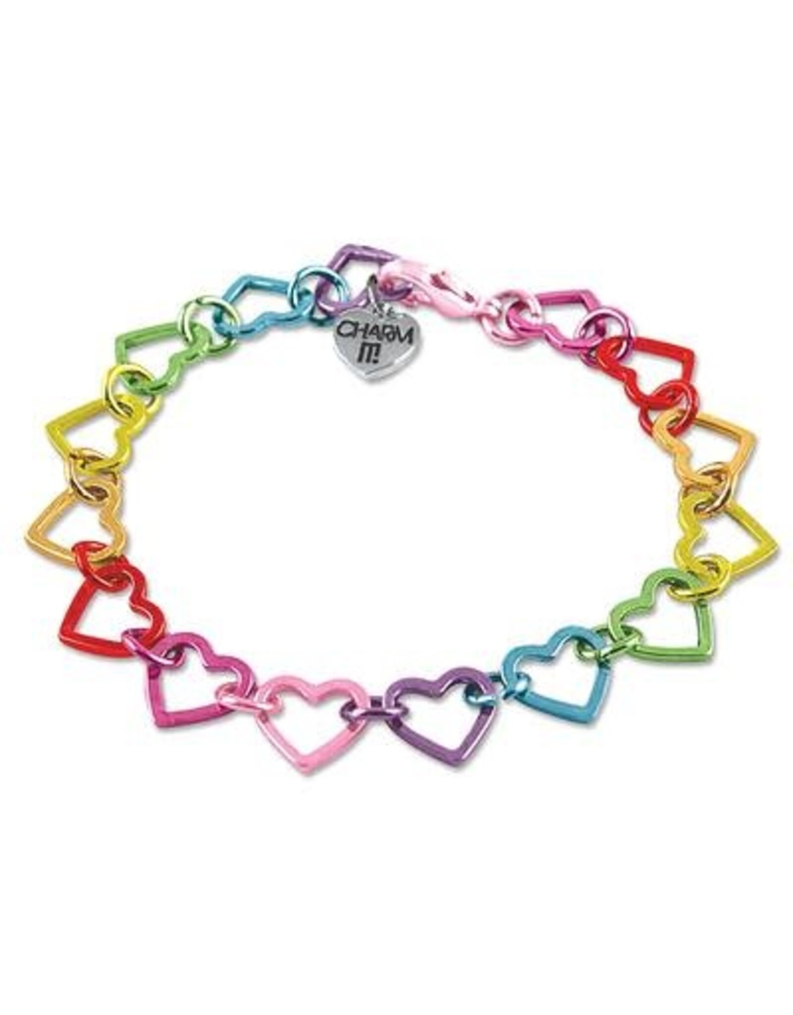 Charm It Charm it! Rainbow Heart Link Bracelet