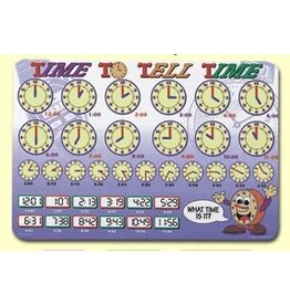 Painless Learning Products Time to Tell Time Learning Mat