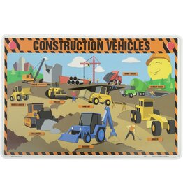 Painless Learning Products Construction Vehicles Learning Mat