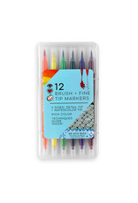 I Heart Art 12 Brush Tip + Fine Tip Markers