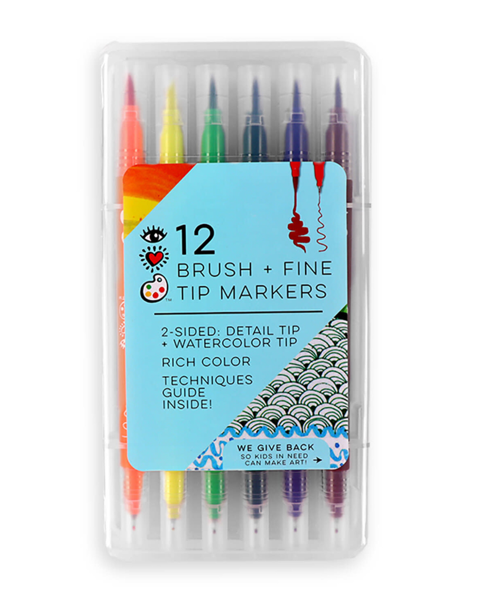I Heart Art 12 Brush Tip + Fine Tip Markers