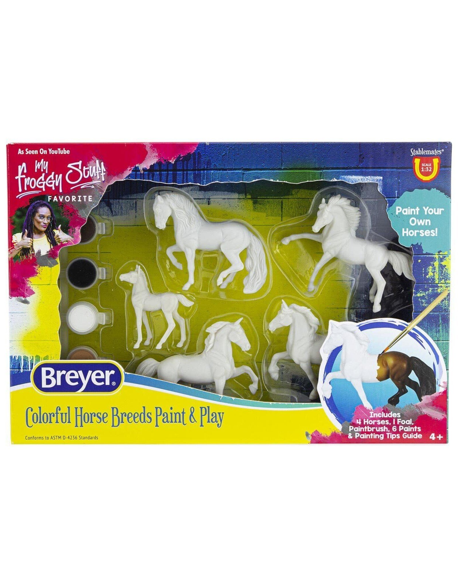 Breyer Colorful Horse Breeds Paint & Play