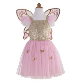 Great Pretenders Gold Butterfly Dress & Wings, Size 5-7