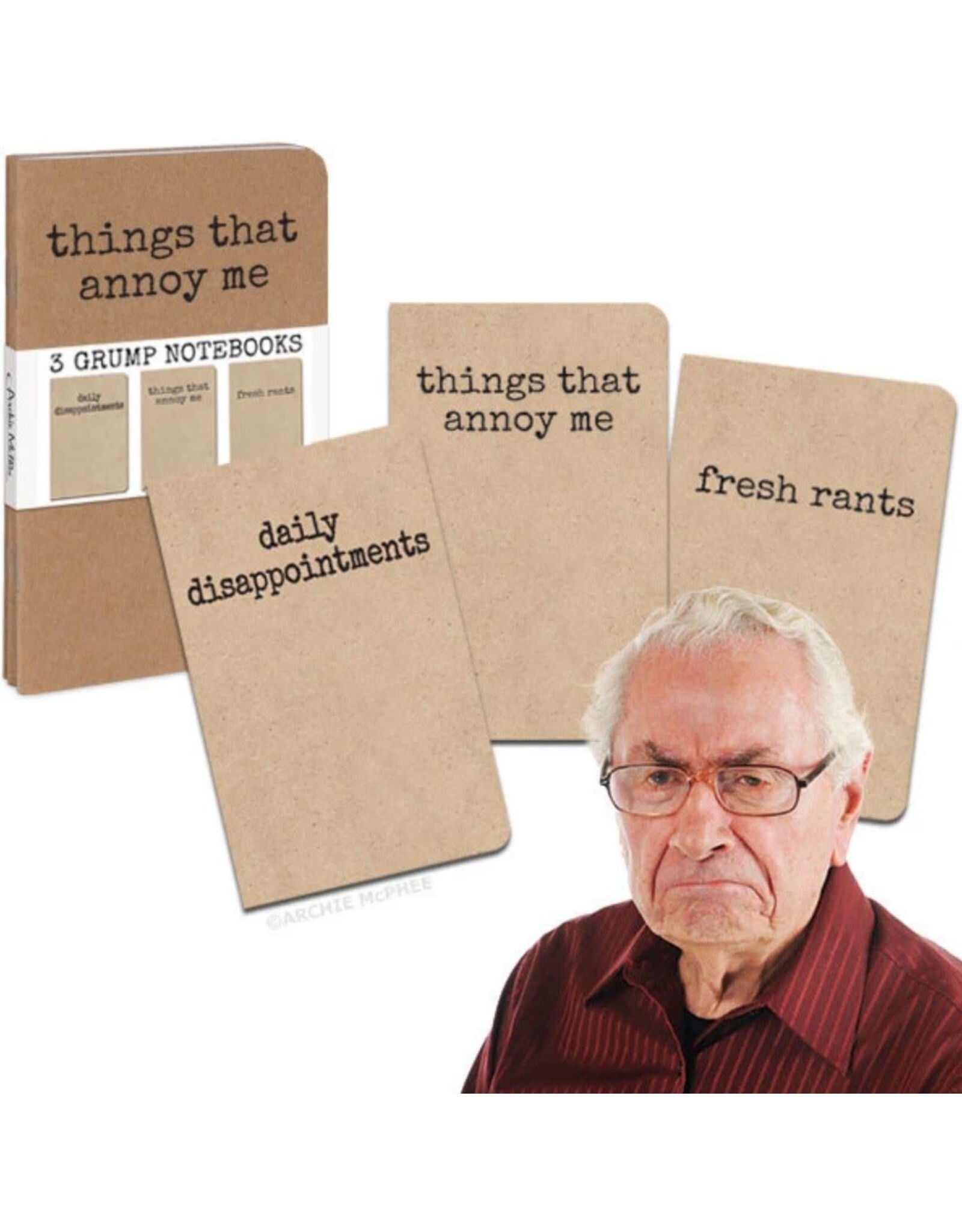 Archie McPhee Grump Notebooks