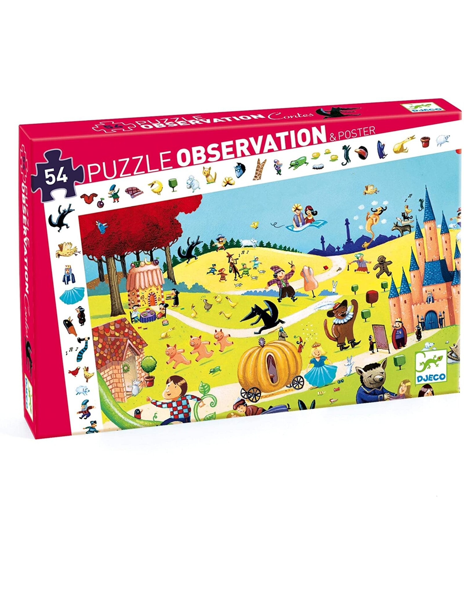 DJECO Tales Observation 54pc Jigsaw Puzzle + Poster