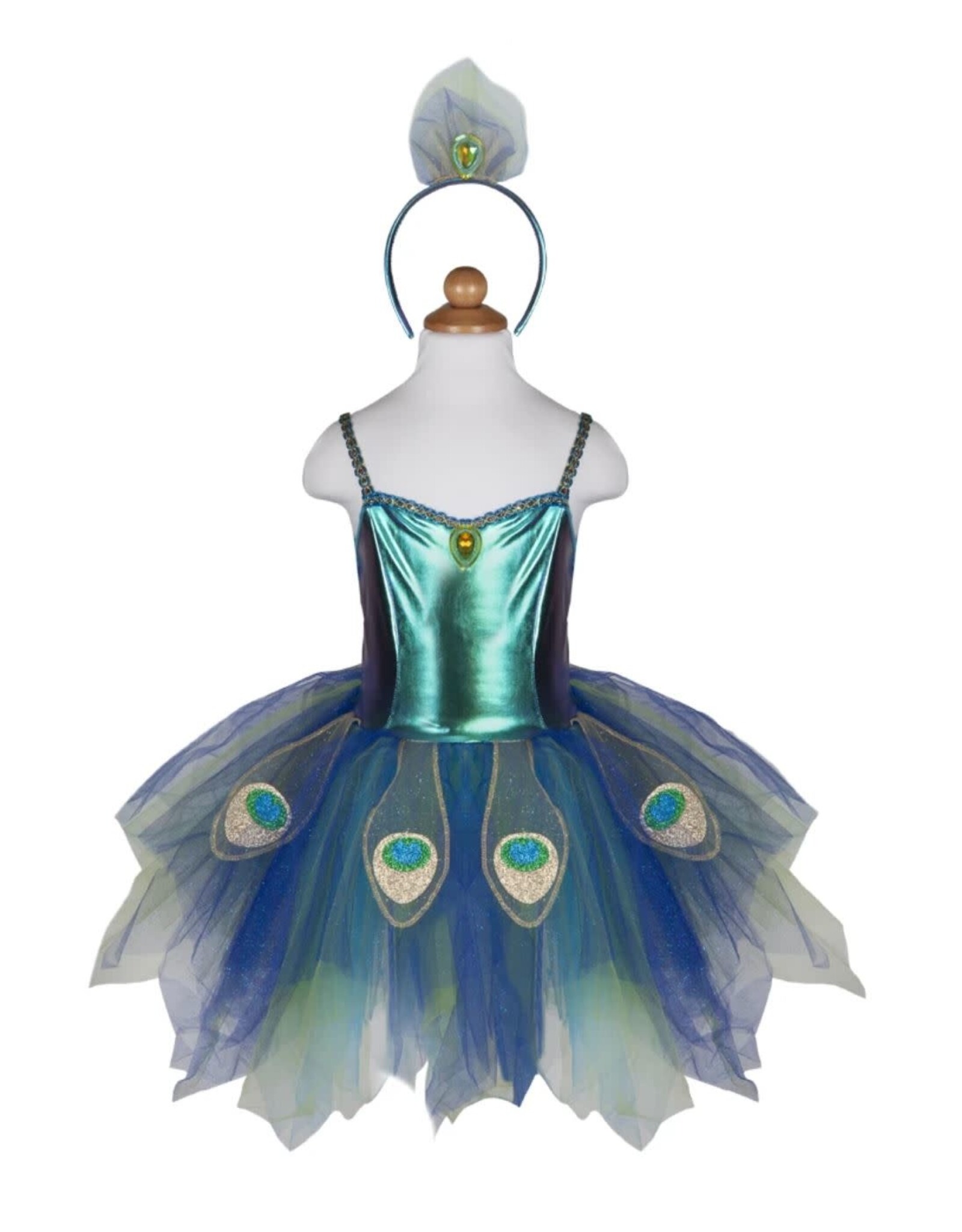 Great Pretenders Pretty Peacock Dress & Headband, Size 5-6