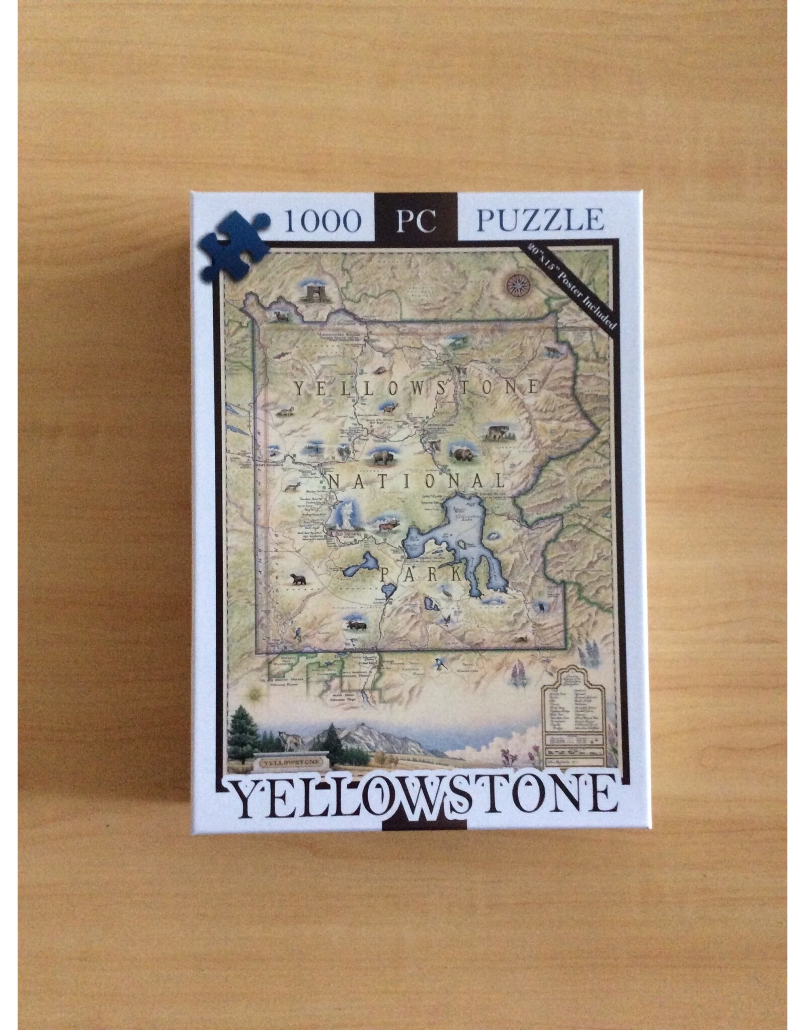 Xplorer Maps Yellowstone Map 1000 Pc Puzzle