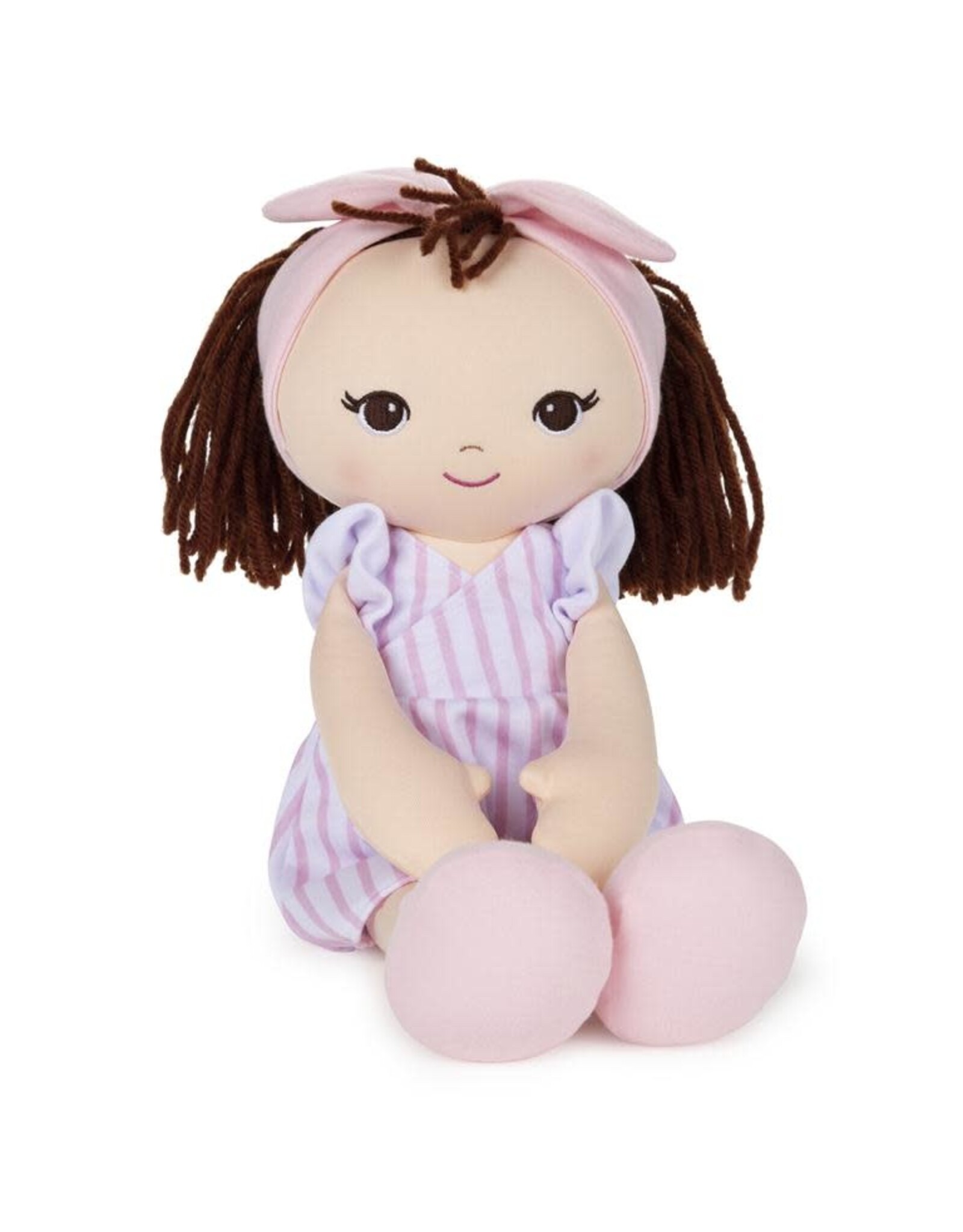 GUND Toddler Doll Pink Striped Dress