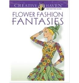 Dover Publications Creative Haven Flower Fashion Fantasies Coloring Book