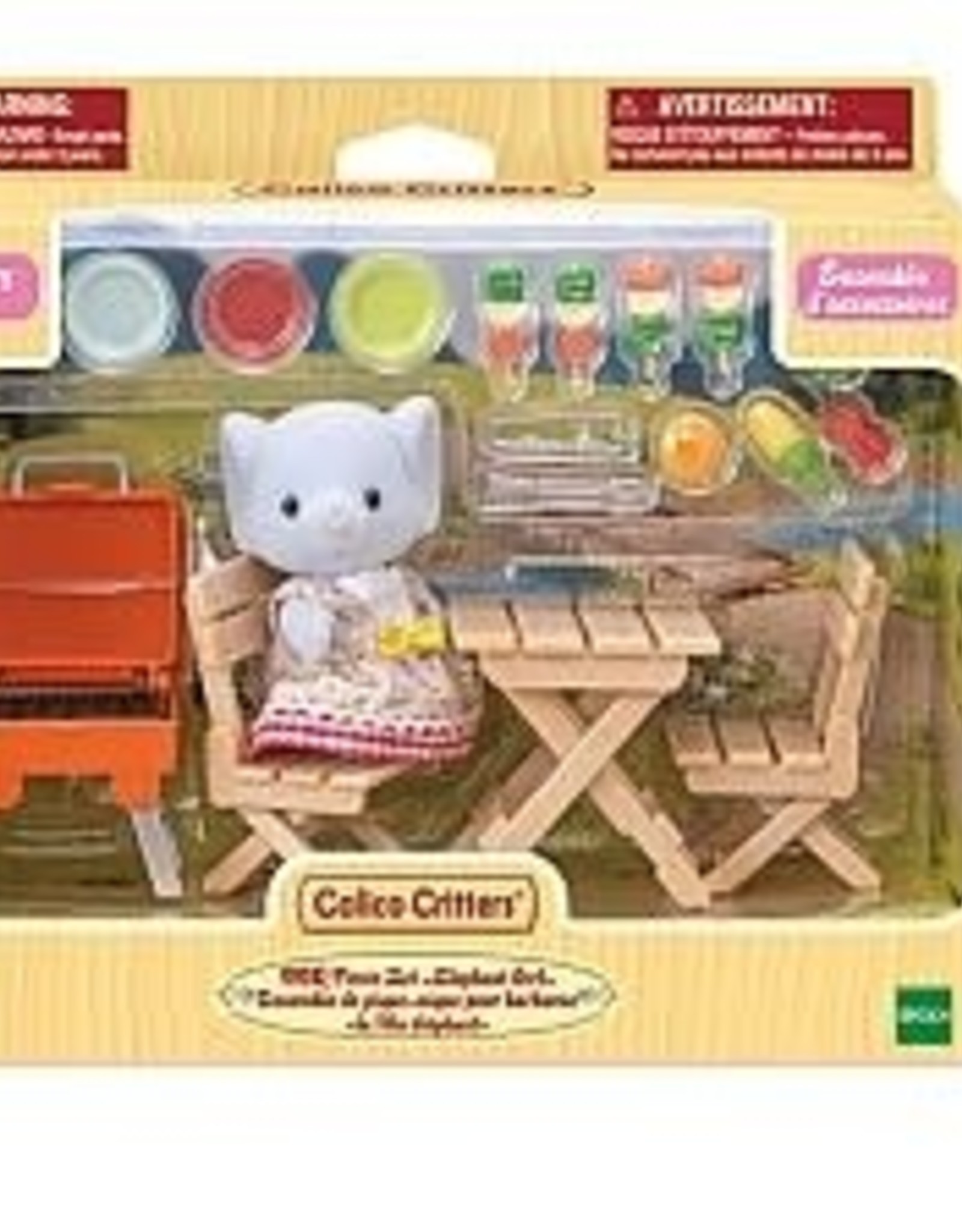 Epoch Everlasting Playthings Calico Critters BBQ Picnic Set- Elephant Girl
