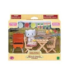 Epoch Everlasting Playthings Calico Critters BBQ Picnic Set- Elephant Girl