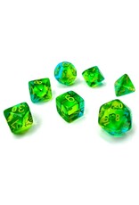 Chessex Green-Teal/yellow Gemini Poly 7 Dice Set