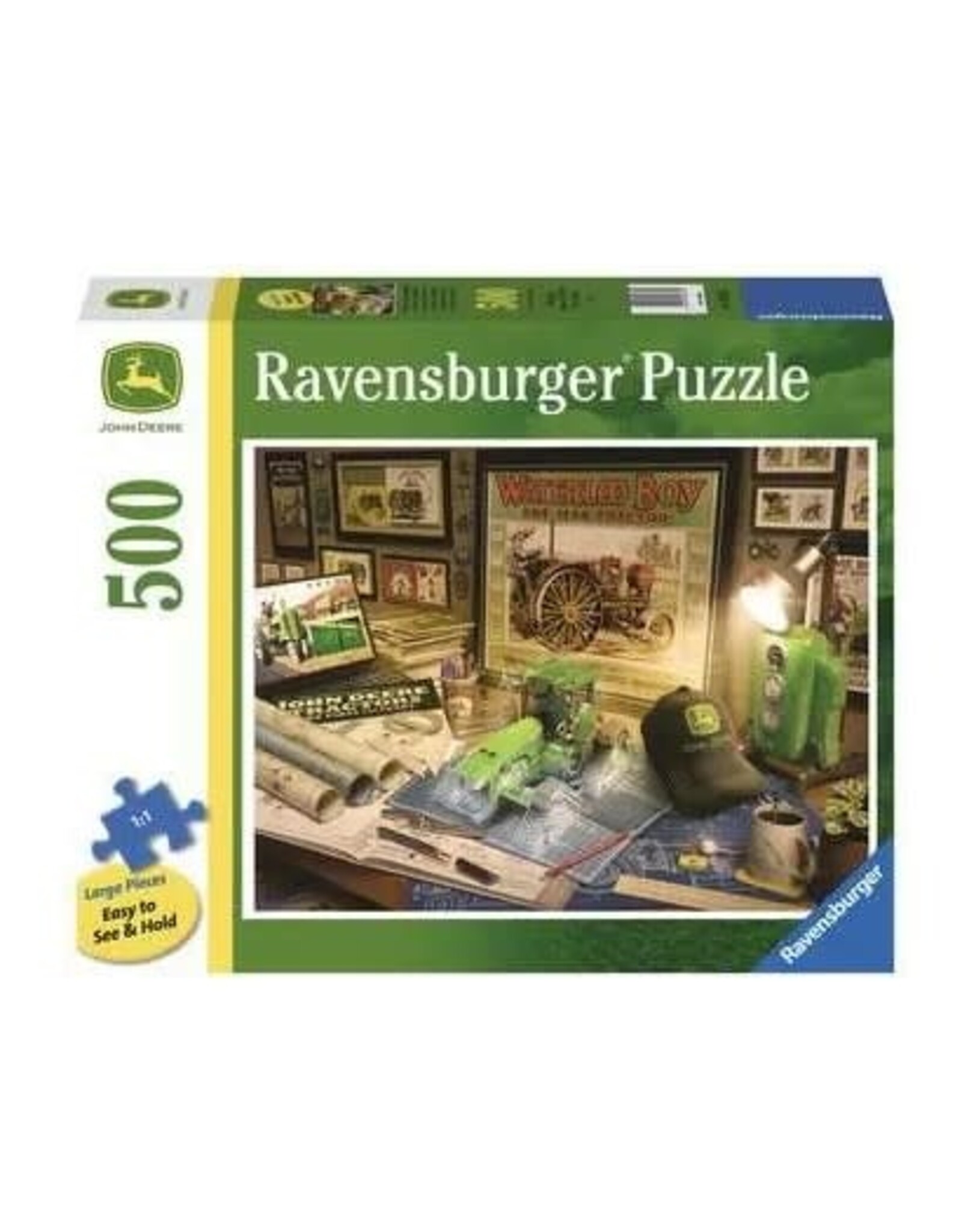Ravensburger John Deere Work Desk 500pc Large Format Puzzle