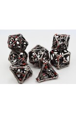 Foam Brain Games Hollow Vampire Bones Poly 7 Metal Dice Set